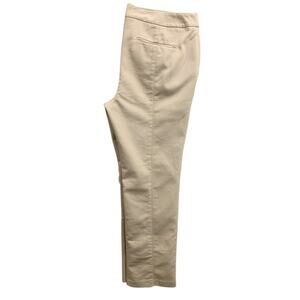 Size 14 (2.5) Chicos Womens So Slimming Tan Pants Stretch Straight Leg